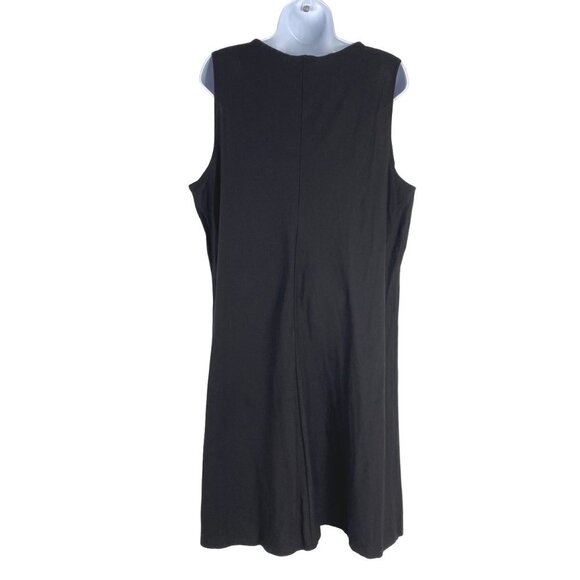 Eileen Fisher Dress XL Black Lightweight Washable Stretch Crepe NWT DR-1279 - Picture 4 of 8